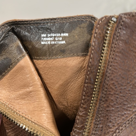 Frye Emma side zippered wedge boot, brown size 9M - Picture 4 of 5